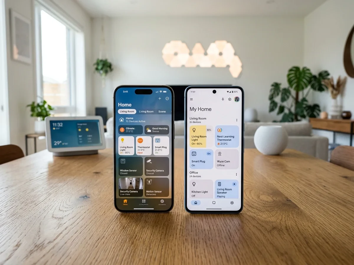 Matterでスマートホーム機器をつなぐイメージ