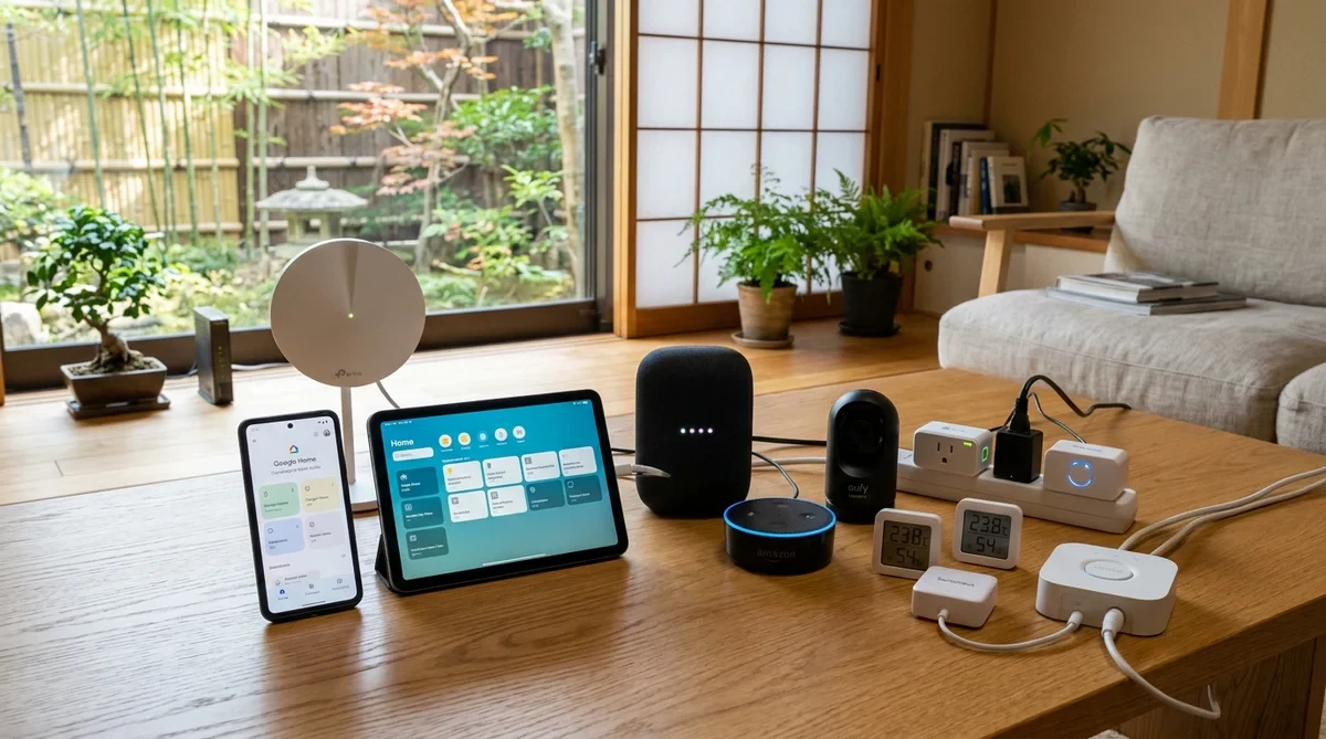 停電時に冷蔵庫とポータブル電源の接続を確認するイメージ