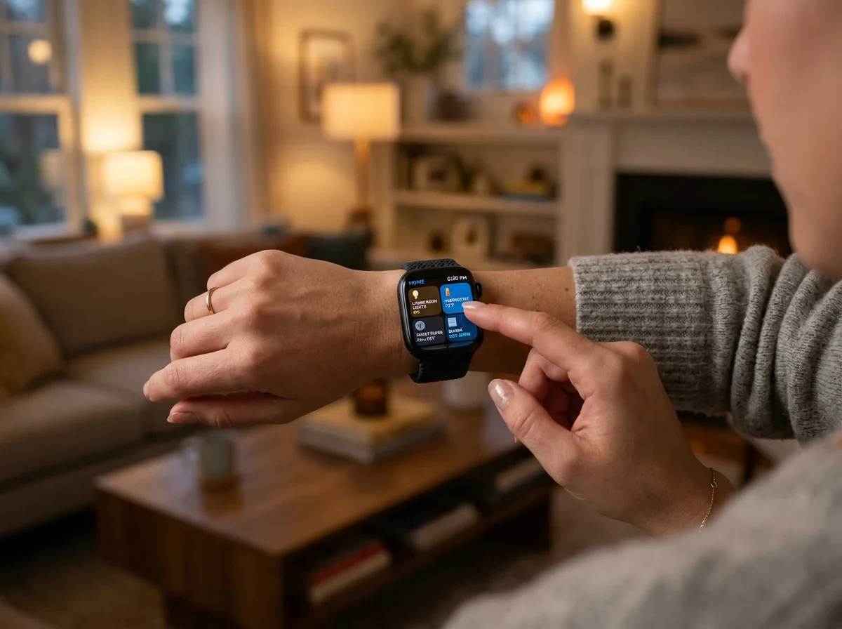Apple WatchでSwitchBotを操作する様子